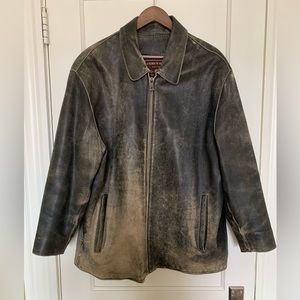 Vintage Andrew Marc Distressed Leather Jacket